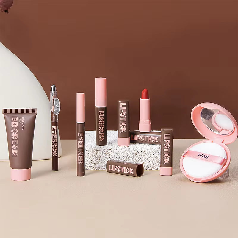 Hivi Makeup Gift Box Powder Glue Record Limited Lipstick Powder Makeup Gift Box Set Valentine'S Day Gift for Your Wife