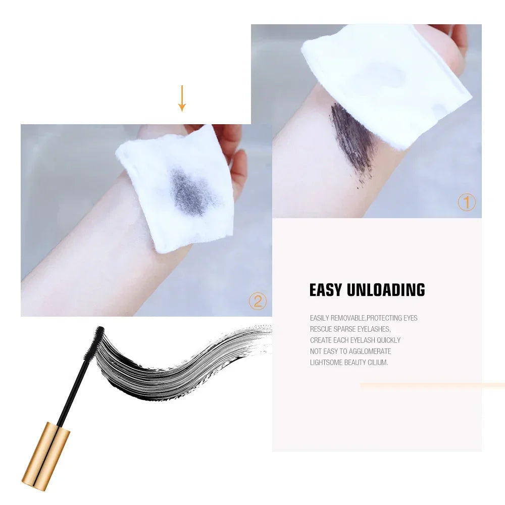 3D Mascara Eyelashes Lengthening Black Lash Eyelash Extension Eye Lashes Brush Beauty Makeup Long-Wearing Gold Color Mascara