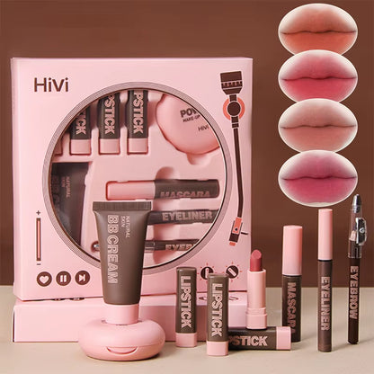 Hivi Makeup Gift Box Powder Glue Record Limited Lipstick Powder Makeup Gift Box Set Valentine'S Day Gift for Your Wife