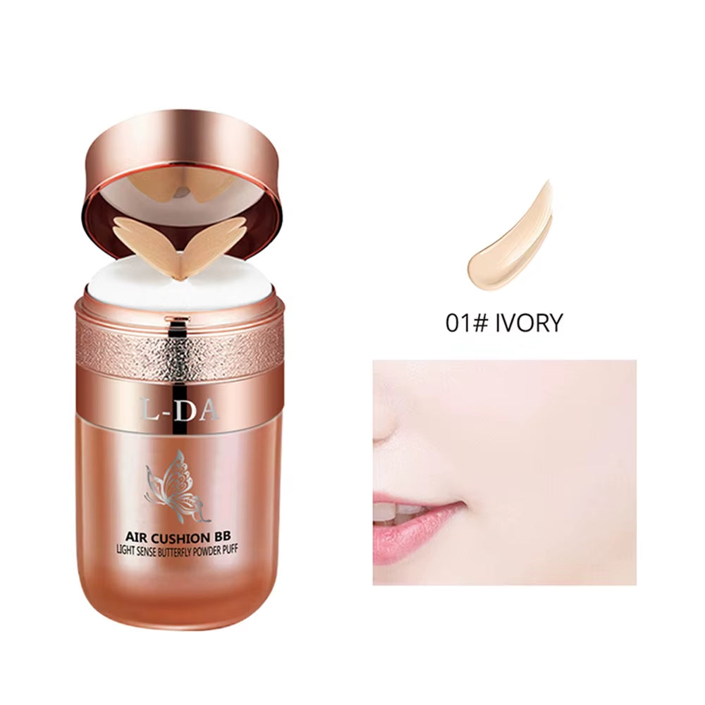 Butterfly Puff Air Cushion BB CC Cream Isolation Natural Concealer Makeup Face Base Moisturizing Oil Control Breathable Natural