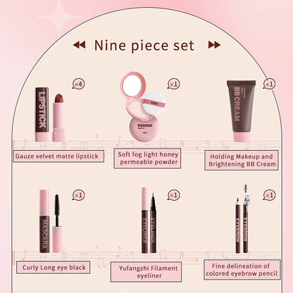 Hivi Makeup Gift Box Powder Glue Record Limited Lipstick Powder Makeup Gift Box Set Valentine'S Day Gift for Your Wife