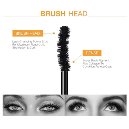 3D Mascara Eyelashes Lengthening Black Lash Eyelash Extension Eye Lashes Brush Beauty Makeup Long-Wearing Gold Color Mascara