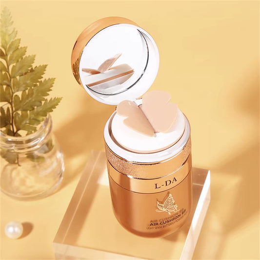 Butterfly Puff Air Cushion BB CC Cream Isolation Natural Concealer Makeup Face Base Moisturizing Oil Control Breathable Natural